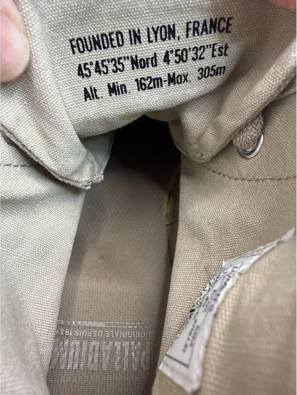 Palladium Pampa Hi Lace Up Men Boots/shoes Casual canvas Beige size 10 NWT